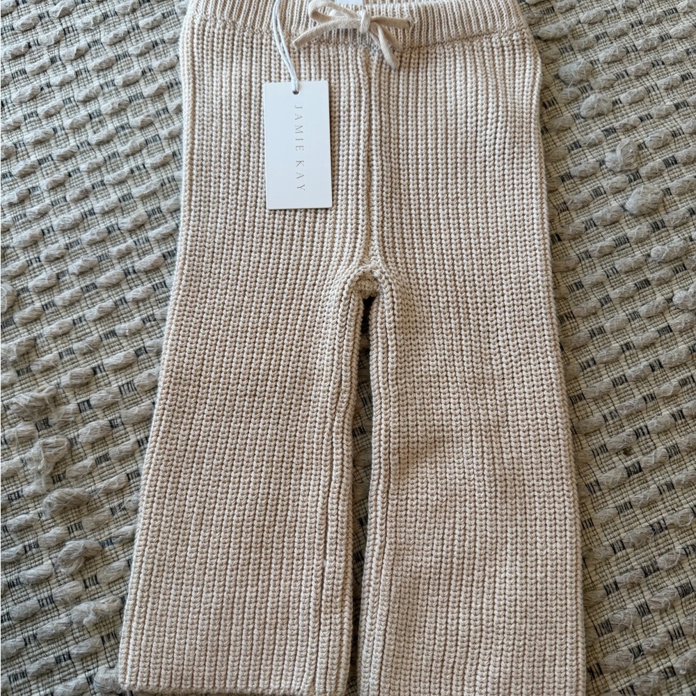 Jamie Kay Beige Knit Joggers for Kids
